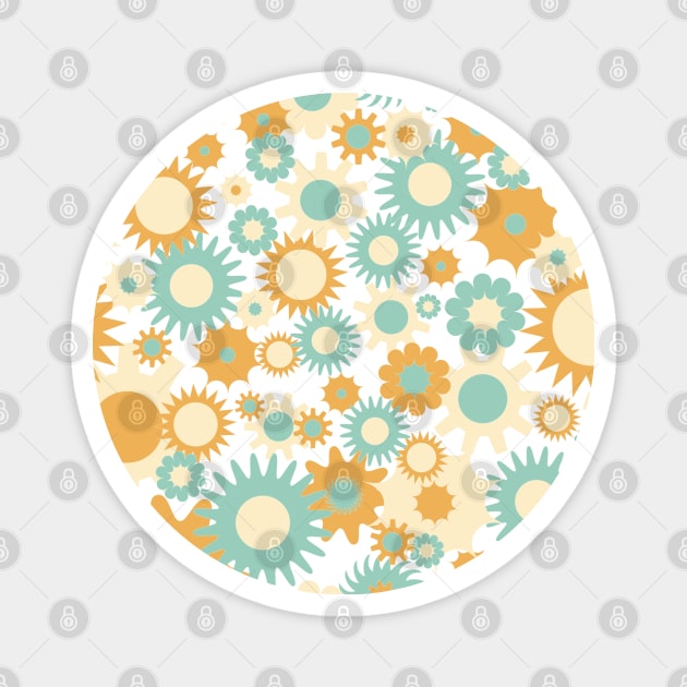 Groovy Flower Power Magnet by Yule